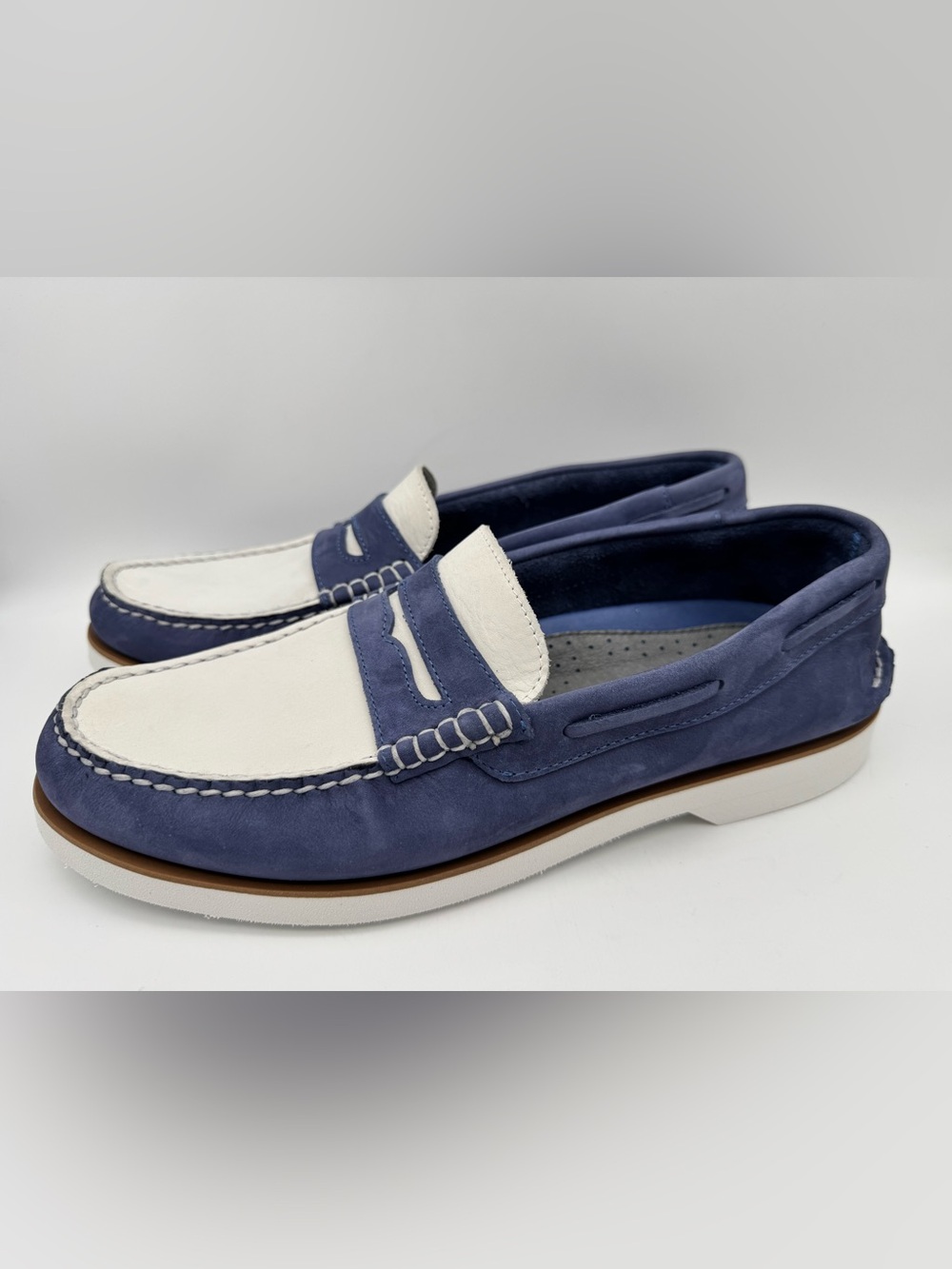 Sperry Top-Sider Authentic Original Penny Men’s Boat Shoes Blue Multi Size 13 M